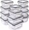 ATLANTUS Airtight Meal Prep Container Set with Locking Lids, 12pcs Re-usable Plastic Food Storage Containers, Stackable Kitchen Organizer Boxes, BPA Free &amp; Microwave Freezer Dishwasher Safe