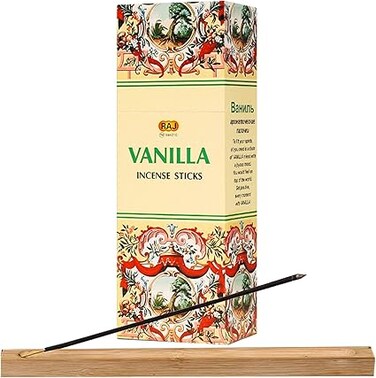 Y&Auml;KSCHEE Vanilla Incense Sticks 120PCS with Bamboo Incense Holder, Incense Sticks Natural Relaxing, Prayer,Aromatherapy Incense For Air Purifier, Mind &amp; Spirit &amp; Ritualistic Fragrance, Gift Set