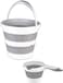 Collapsible Water Bucket and foldable Mug-Folding 2-Piece Kitchen Set - Accordion Kitchen Set- Extendable Thickened Handles