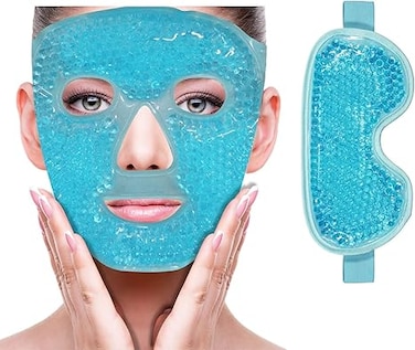 Cold Face Eye Mask,Ice Pack Reduce Face Puff,Dark Circles,Gel Beads Hot Heat Cold Compress Pack,Face SPA for Woman Sleeping, Pressure, Headaches, Skin Care&hellip;