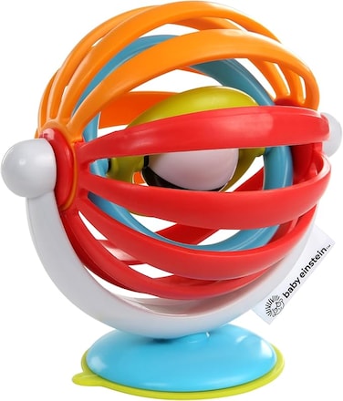 Sticky Spinner Booster &amp; High Chair Activity Toy, Rattle, Sensory Play, Visual Stimulation, Spinning Wheel, Suction Cup Base, BPA-Free, Ages 3 Months+
