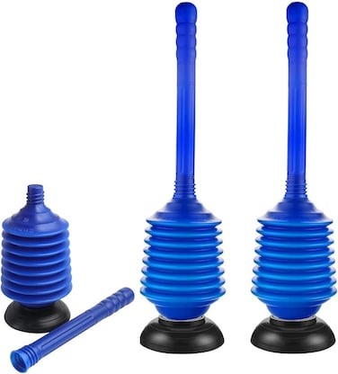 Sink and Drain Plunger - Large Unclogging Tool for Kitchen Sinks, Bathroom Drains, Showers, Bath - Unblocker for Clearing Blockages