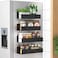HuggieGems 4 Pack Magnetic Spice Storage Rack Organizer for Refrigerator and Oven, Black Fridge Organizers and Storage