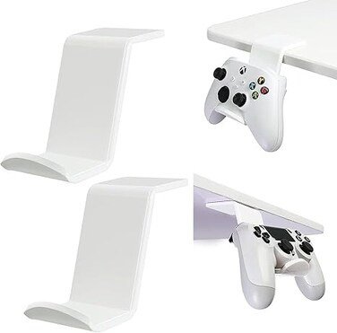 Controller Table Stand for XBOX ONE PS4 PS5 STEAM SWITCH PC, Universal Gamepad Controller Accessories with Cable Clips, Controller Under Desk Mount Controller Holder Table Organizer