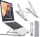 Laptop Stand for Desk, Adjustable Laptop Riser ABS+Silicone Foldable Portable Laptop Holder, Ventilated Cooling Notebook Stand for MacBook Pro Air, Lenovo, Dell, HP, Laptops,Tablet