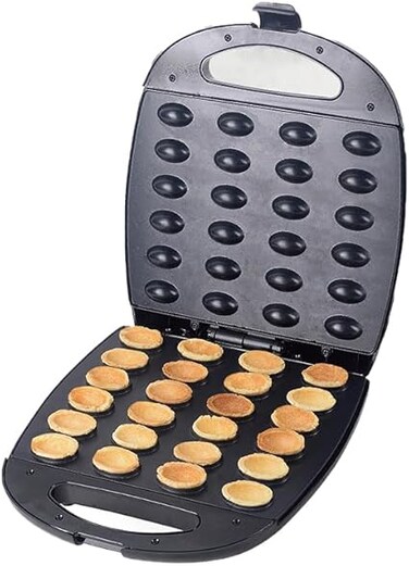 BM Satellite Electric Nutty Maker, 24 Cavity Non-stick Surface, Temperature Control, Cool Touch Handle, Black