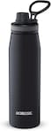 Borosil - Stainless Steel Hydra Gosports - Vacuum Insulated Flask Water Bottle, 900 ML, Black