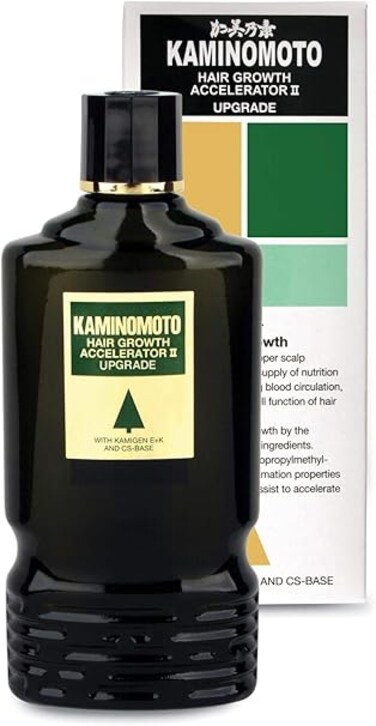 Kaminomoto Hair Growth Accelerator II 180 ml Accelerates Regrowth, Black