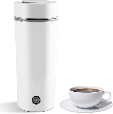 Portable Electric Kettle for Travel, Travel Kettle Electric Small Stainless Steel, Portable Fast Water Boiler Automatic Shut-Off 350ML Mini Cup