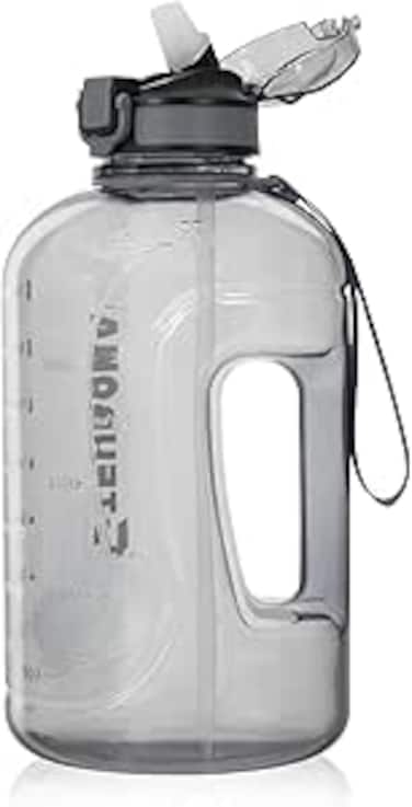 GIFUBOWA Big 3l Water Bottle with Straw and Handle 105oz Giant Sport 0.8 Gallon Drinking Jug Large Motivational 3 litre Bpa Free Leakproof Bottles for Gym Yoga Camping Outdoor Travel