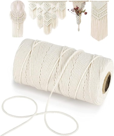100 M Cooking Twine, Strong Food Safe Cotton Wraps String for Tying Meat, Baking, DIY Crafts, Gifts Making Sausage Packaging Decoration Macrame Cord Thickness 2MM