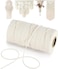 100 M Cooking Twine, Strong Food Safe Cotton Wraps String for Tying Meat, Baking, DIY Crafts, Gifts Making Sausage Packaging Decoration Macrame Cord Thickness 2MM