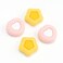 Cute Silicone Joycon Thumb Grip Caps, Joystick Cover Compatible with Nintendo Switch/OLED/Switch Lite,4PCS - Cream Heart (Pink)