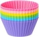 Silicone Cupcake Liners 12Pcs, Baking Cups Non-Stick Cake Muffin Chocolate Cupcake Liner Baking Cup Mold, Multicolor