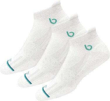 Unisex Eco Touch Athletic Ankle Bamboo Socks for Men &amp; Women Running, Badminton &amp; Gym, Pack of 3 (Size UK 7-11)