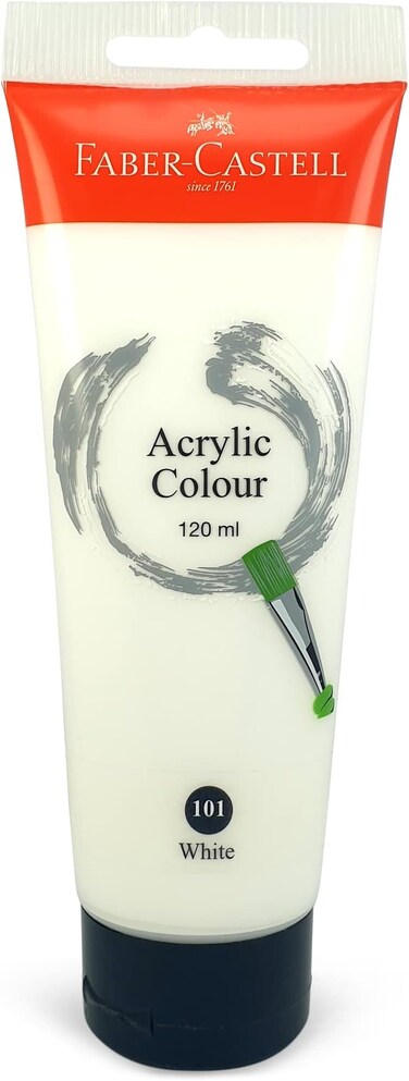 Acrylic Colour Paint 120 Ml Tube White
