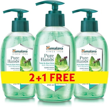 Himalaya   Hand Wash Soap   Tulsi &amp; Aloe Vera, kills germs   Antibacterial   Herbal   3 x 250 ml