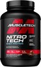 NitroTech Whey Protein Ultimate Muscle Building Formula with a Unique Blend of Whey Protein Isolate &amp; Peptides - 30gm Protein, 3gm Creatine &amp; 6.6gm BCAAs, Milk Chocolate Flavor, 4.00 lbs