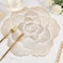 Round Table Place Mats Set of 6, Gold Placemats Bulk Pressed Vinyl Washable Plate Mats for Table Centerpieces Decorations Weddings Birthday