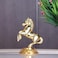 KridayKraft Golden Finish Jumping Horse Metal Statue for Wealth, Income and Bright Future &amp; Feng Shui &amp; Vastu (8.5 X 6.5 X 12 cm, Gold)