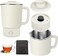 Necomi 4 in 1 Electric Kettle,0.8L Portable Kettle with Two Temperature Modes for Cooking, Tea, Eggs,5Mins Fast Boiling,600W Stainless Steel Kettle with Detachable Base for Camping, Travel,and Office