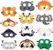 Jungle Animal Felt Masks Wild Animal Theme Birthday Party Favors Costumes Dress-Up Party Supplies(12 Pieces)