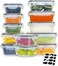 TYCOM Meal Prep Container, Airtight Food Storage Container Set of 12 pcs,Re-usable Plastic Food Containers, Stackable Kitchen Organizer Boxes, Tupperware, BPA Free &amp; Microwave Freezer Dishwasher Safe