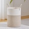 VIPOSCO Large Laundry Hamper, Tall Woven Rope Storage Basket for Blanket, Toys, Dirty Clothes in Living Room, Bathroom, Bedroom - 58L White &amp; Brown