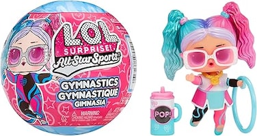 LOL All Star Sports Gymnastics with Collectible Doll, 8 s, Gymnastics Theme, Balance Beam Ball, Sports Doll, Great Gift, Limited Edition Doll