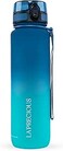LA' PRECIOUS Water Bottle for Adults,1 liter-USA Tritan Material, Non-Toxic BPA Free, Fast Flow, Flip Top Leak Proof Lid. (Blue/Green)