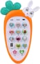 Radish Style Cute Rabbit Face Pretend Play Cell Phone Toy for Kids, Toddlers with Music, Ringtones, Lights - Birthday Party Favors and Gifts for Girls (Orange)