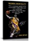 Kobe Bryant Inspirational Poster Canvas Wall Art &bull; Mamba Mentality Quote Canvas Wall Art &bull; Basketball Player Sports Home Decor &bull; Motivational Artwork For Home,Office,Gym Wall Decor Framed Ready to