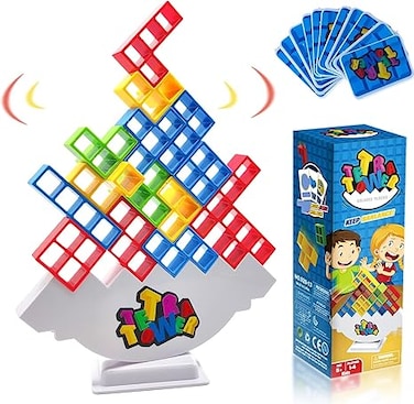 Balance Tower Stacking Toys,Board Games for Kids &amp; Adults,Balance Game Building Blocks,Perfect for Family Games, Parties, Travel