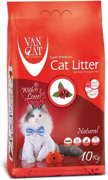 Van Cat 10 kg Natural White Bentonite Clumping Cat Litter