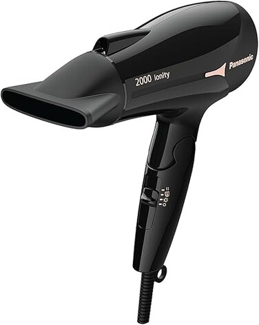 Panasonic EH NE66 2000W Powerful Ionity Hair Dryer with 11mm concentrator nozzle for Fast Drying &amp; Smooth Finish, Black