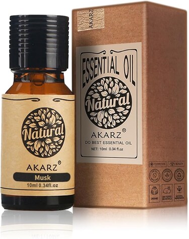 Musk Essential Oil Natural Organic Musk Oil for Skin Body Hair Care,Diffuser, Candle,Soap,Making, DIY,Massage Aroma 10ml