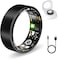 Smart Ring Health Tracker,Calorie/heart rate/oximetry monitoring,With charging case,Health Rings for Women &amp; Men,Long Lasting Batteries Sleep Ring (Black, 7)