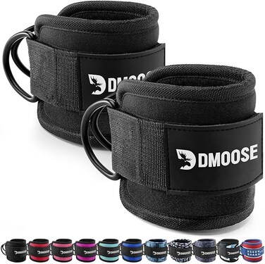 Fitness Ankle Straps for Cable Machines - One Size Fit with Premium Padding, Glute Kickback Ankle Strap for Women &amp; Men, Cable Attachments for Gym, Booty Workouts, Leg Extension &amp; Hip Abductors