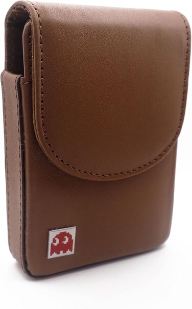 Mini Plus v2 v3 v4 Real Genuine Leather Case - Uno Bridge Poker Playing Card Single Deck Holder (for Miyoo Mini Brown Brown)