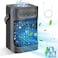 Portable Air Conditioner, NKMSAGE Lightweight Mini Air Cooler, 7 LED Light Modes, 3 Cool Mist Modes, 3 Wind Speeds, 2-4-6-8 Hour Timing Function, Mini Air Cooler for Office, Bedroom, Travel (Black)