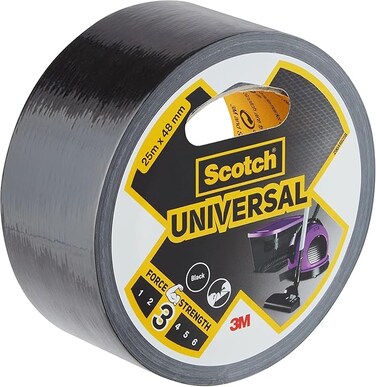 Duct Tape 48mmx25m, 1 roll/pack   Black color   For general purpose   Holds quickly and reliably   For everyday repairs and projects