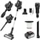 Cordless Vacuum Cleaner, 6 in 1 Lightweight Stick Vacuum, 22Kpa Powerful Suction Handheld Vacuum with 2 Speed, LED Light, 180&deg; Rotatable Brush, 45 Min Runtime for Carpet, Hard Floor, Pet Hair, Car
