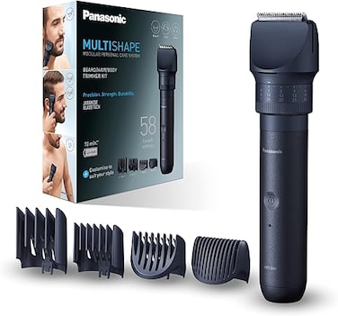 Panasonic multishape Wet &amp; Dry Beard, Hair &amp; Body Trimmer, 58 Cutting lengths - ER-CKL2-A222