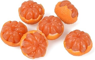 Azonee Artificial Oranges Set, Lifelike Simulation Oranges, Realistic Fake Fruits for Home, Party, Kitchen, Cabinet Decoration, Photography Props, Display (6PCS)