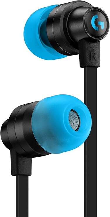 Gaming Earphones with dual audio drivers, in-line mic and volume control, compatible with PC/PS/Xbox/Nintendo/Mobile with 3.5mm Aux or USB-C Port - Black, 981-000924