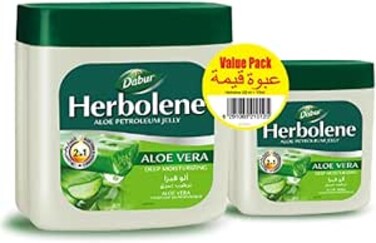 Dabur Herbolene   Petroleum Jelly   Aloe Vera + Vit E   Chapped skin/lips   Aloe   425+115 ml
