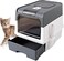 Enclosed Totally Cat Litter Box, Kitty Litter Box with Lid, Anti Splashing Easy to Clean Drawer Type Tray, Premium Covered Kitten Litter Box, Front Entry Top Exit, 18.5x14.4x13.4 Inches