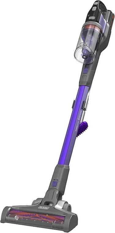 BLACK+DECKER 4-in-1 Cordless Stick Vacuum Cleaner, 18V, 1.5Ah Battery, 55-Minute Runtime, 38 Watts Suction, 650ml Dustbowl, Pet Vacuum, Lightweight, Easy Storage, Purple - BDPSE1815P-QW