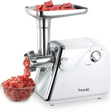 Saachi NL-MG-967 Stainless Steel Meat Grinder with Copper Motor and Multifunctional Attachments