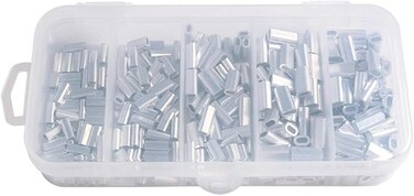 300 Pcs Double Hole Wire Line Aluminum Tube Set Skewer Hooks Trident Tenpin Fishing Skewer Hooks Gourd Fishing Accessories